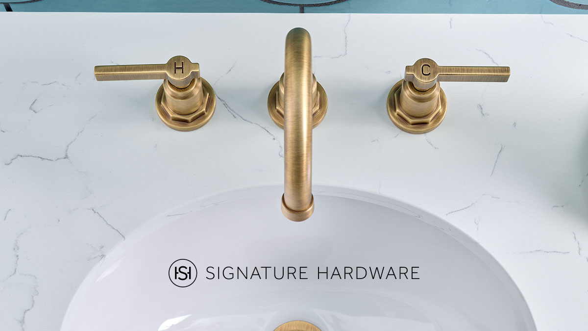 Top down of Widespread Sink Faucet