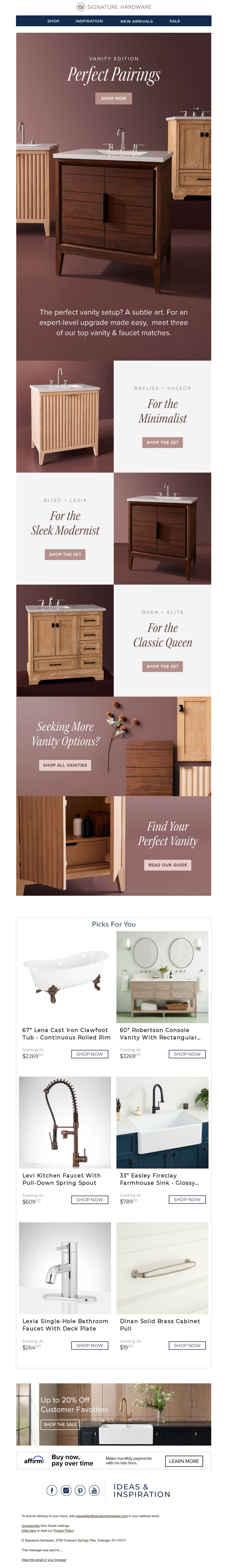 Perfect Pairings Email Newsletter