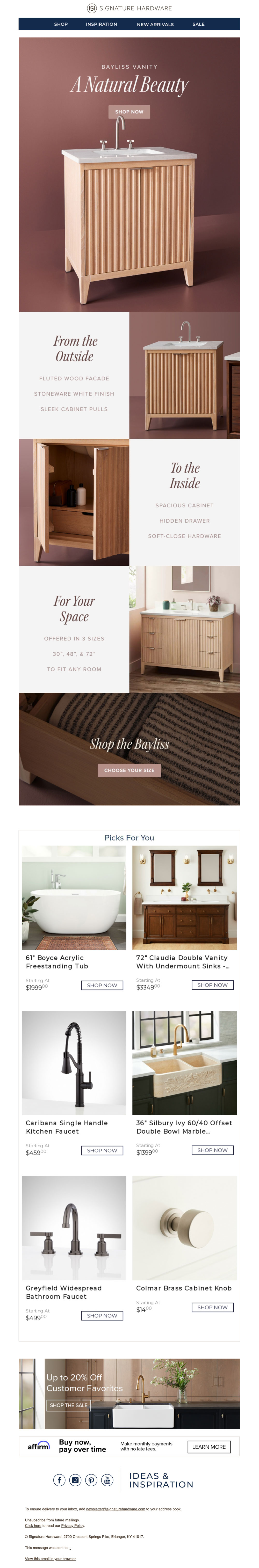 Bayles Vanity Email Newsletter