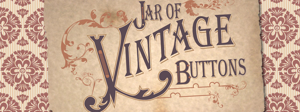 Jar of Vintage Buttons logo. 