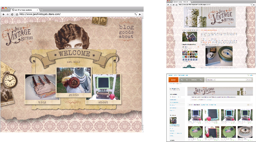 Website, Blog, and Etsy Shop Layout