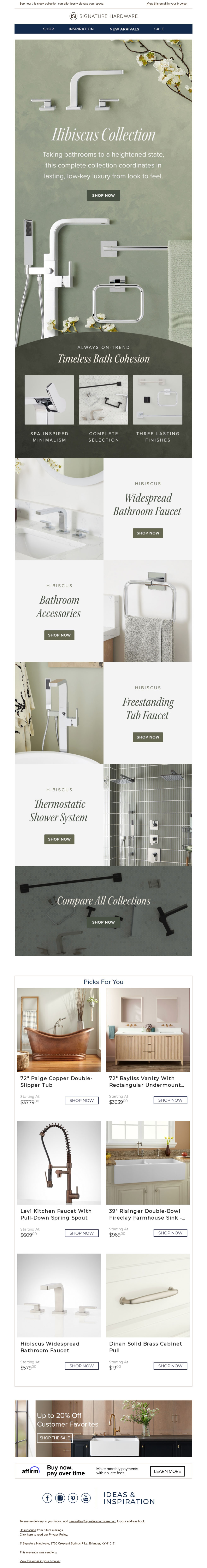 Hibiscus Collection Email Newsletter