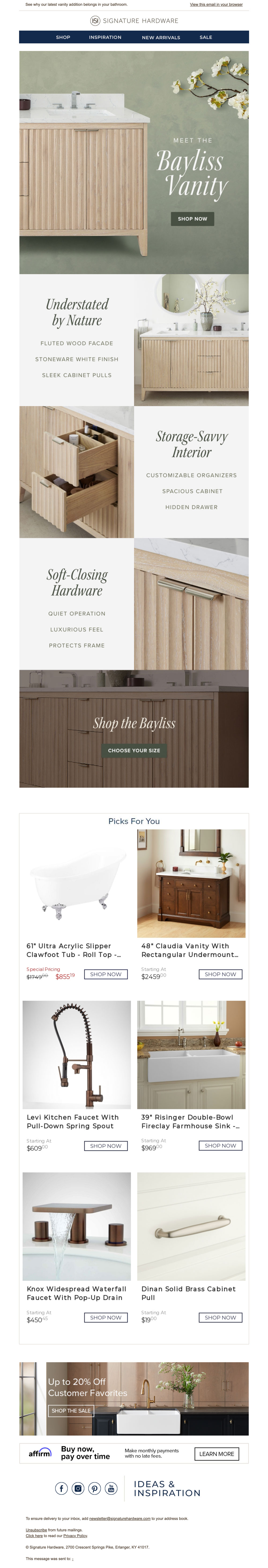 Byless Vanity Email Newsletter